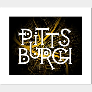 Pittsburgh Techy map Posters and Art